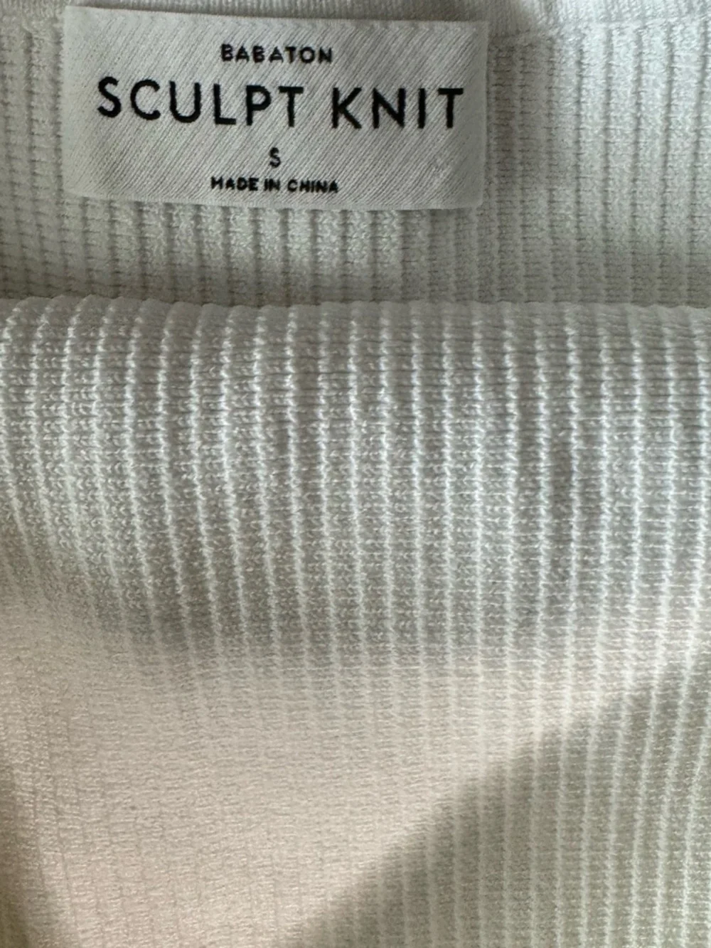 Babaton Sculpt Knit White Halter Top - Picture 2 of 3